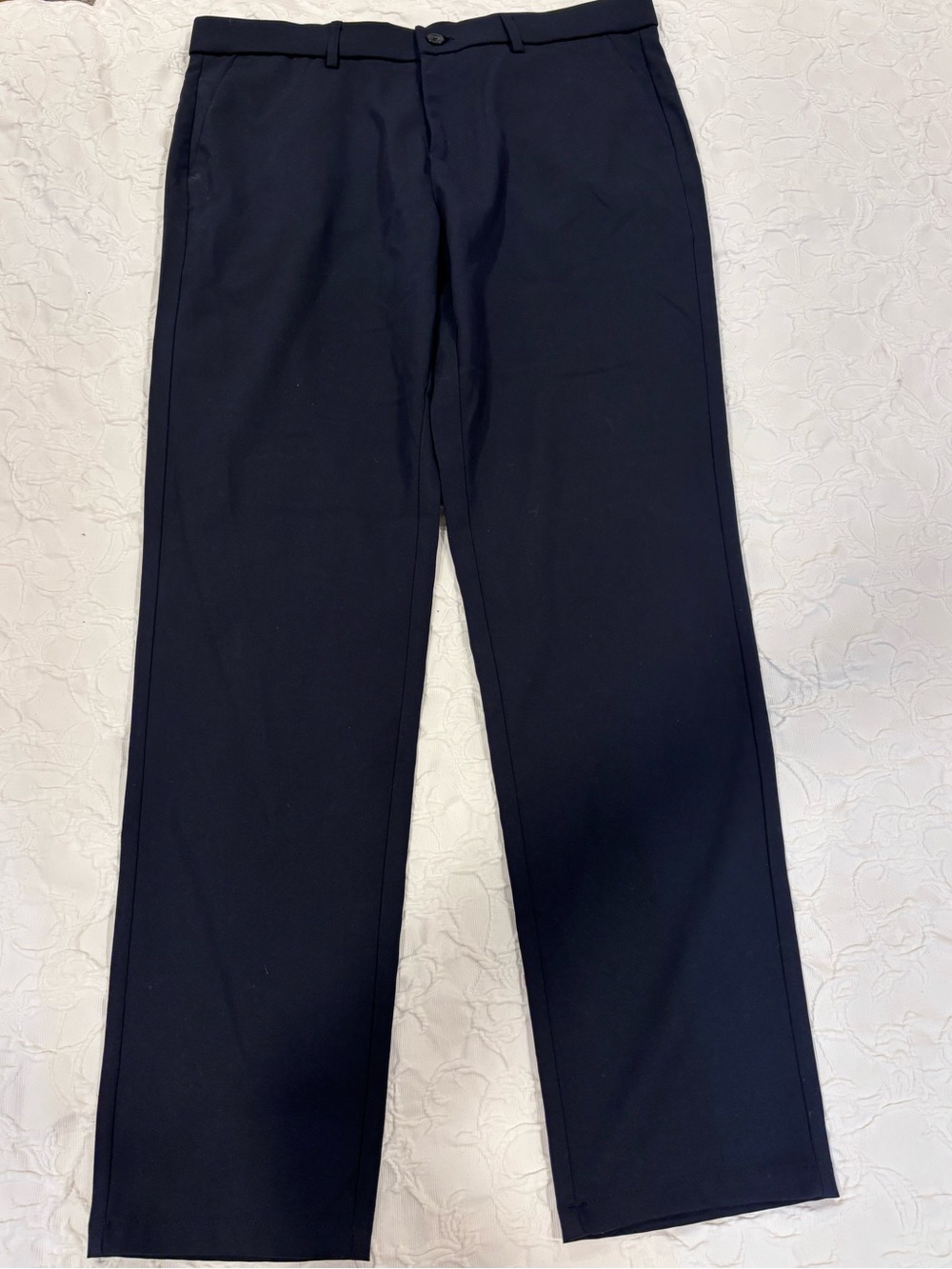 Men's Navy Dress Pants - Tailored Straight Fit